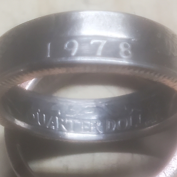 1978 quarter dollar coin ring sz 8 - Picture 4 of 4